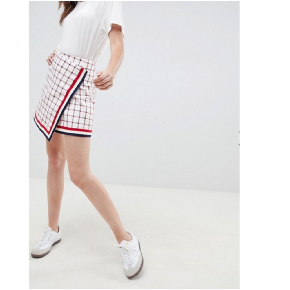 Asos Design -New-Tailored Boucle Check Miniskirt - image 4